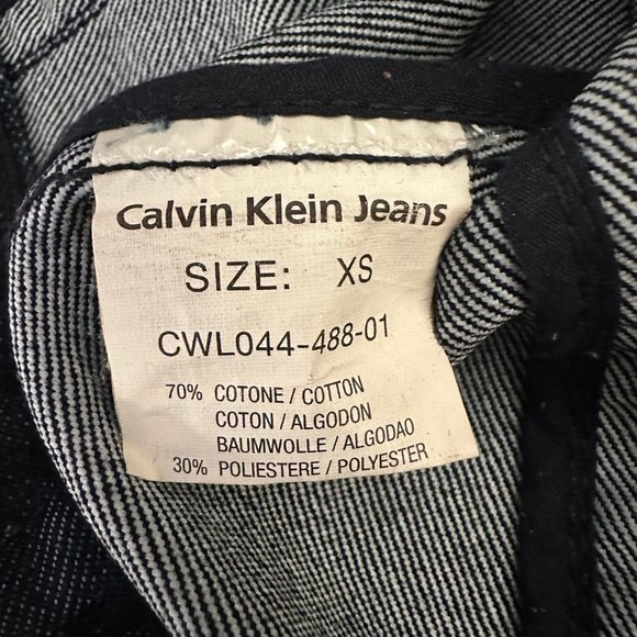 Women Calvin Klein Jean Denim Jacket (xs) - Picture 5 of 9